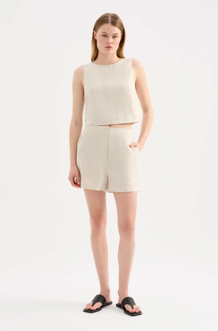 NUDE LUCY Marli Linen Short NATURAL