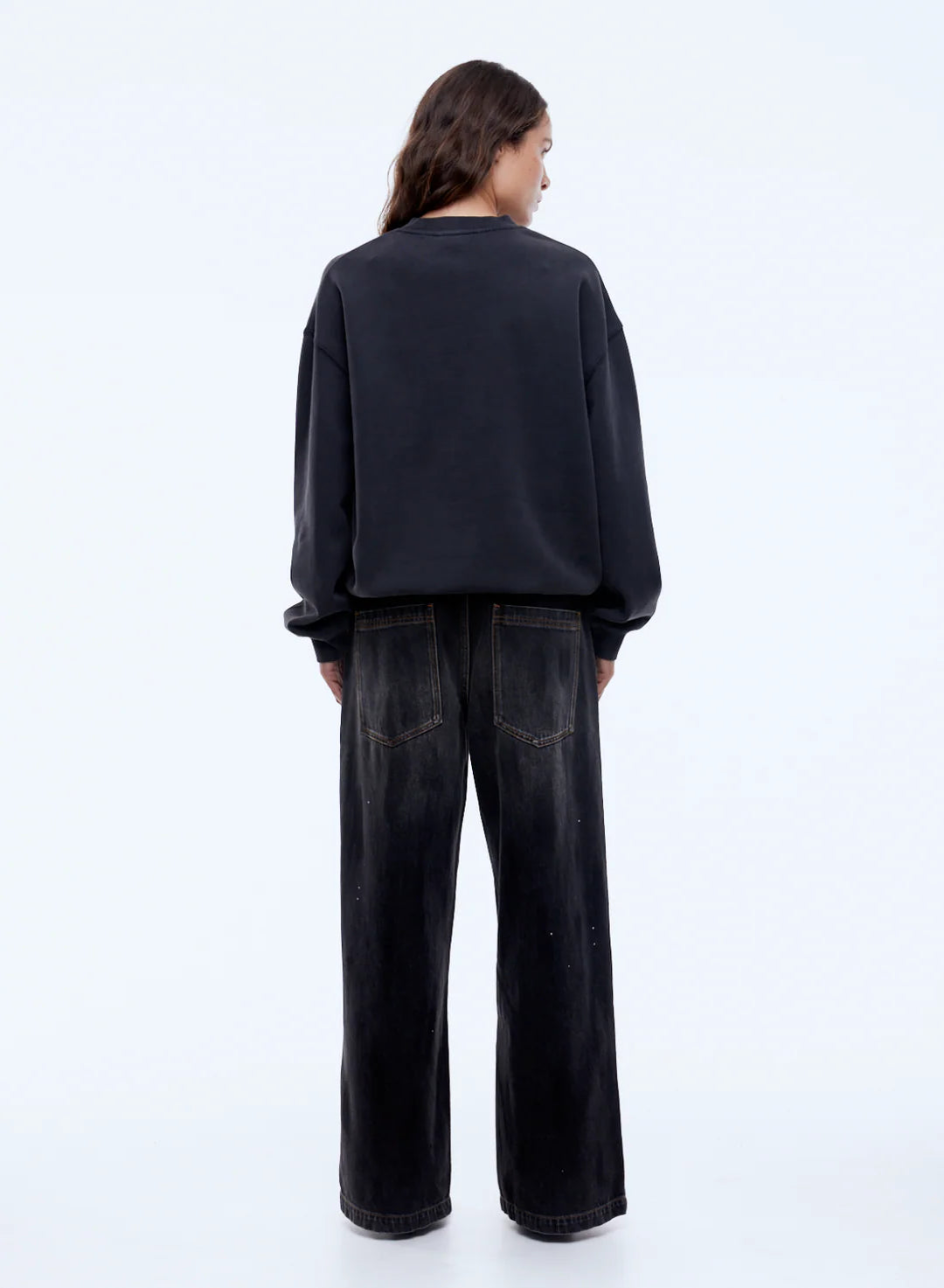 ENA PELLY Vintage Bouquet Sweatshirt BLACK