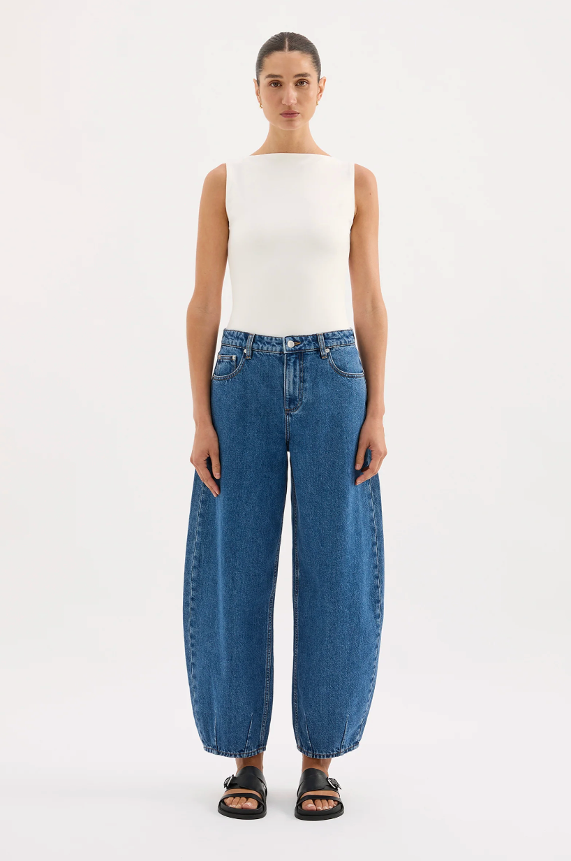 NUDE LUCY Organic Barrel Jean ROYAL BLUE