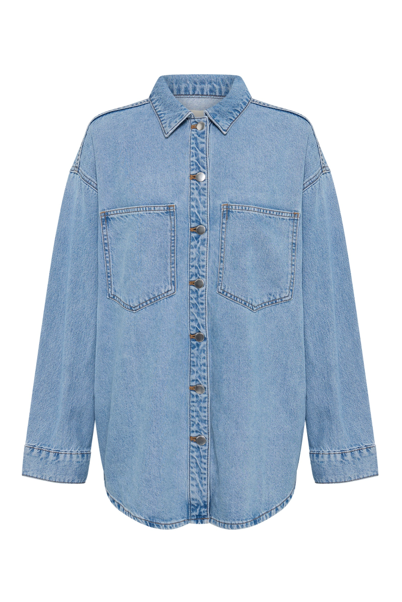 NUDE LUCY Organic Denim Overshirt SOFT BLUE
