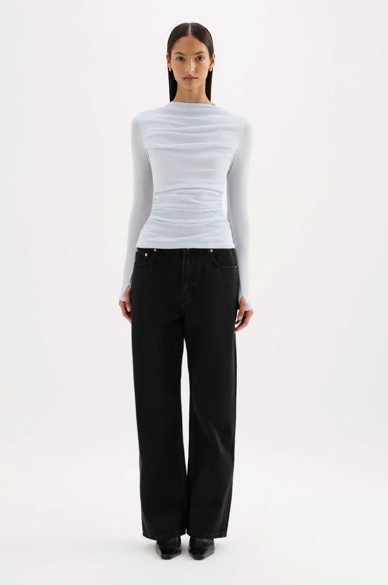 NUDE LUCY Calista Mesh LS Top GLACIER