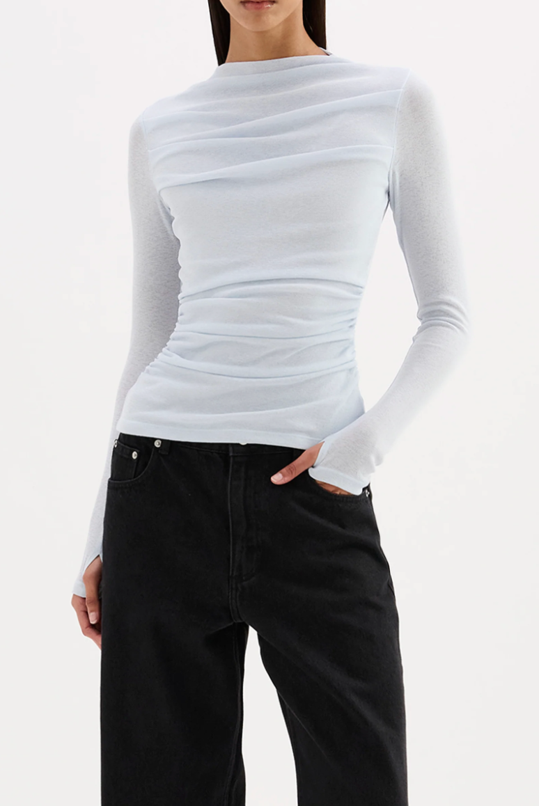 NUDE LUCY Calista Mesh LS Top GLACIER
