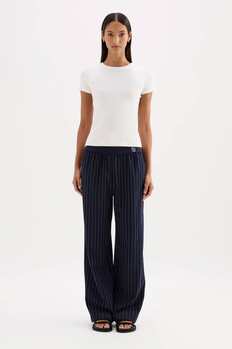 NUDE LUCY Maree Pinstripe Pant MIDNIGHT STRIPE