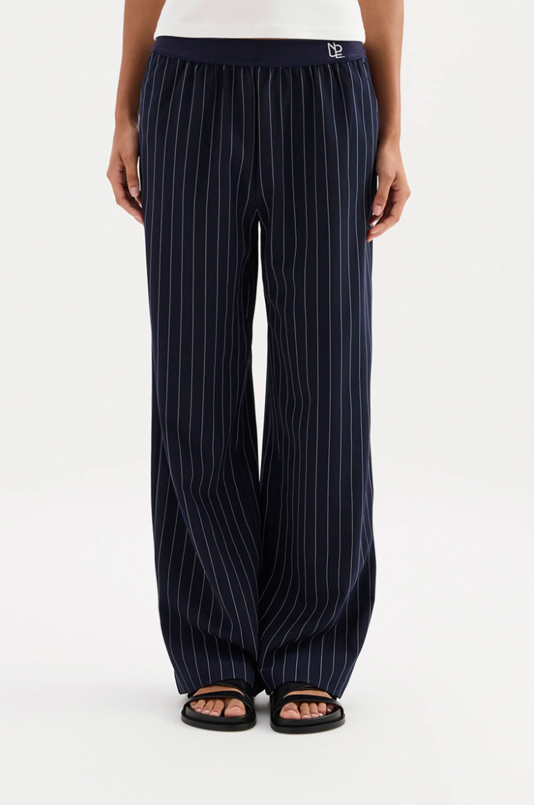 NUDE LUCY Maree Pinstripe Pant MIDNIGHT STRIPE