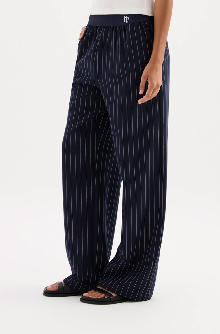 NUDE LUCY Maree Pinstripe Pant MIDNIGHT STRIPE