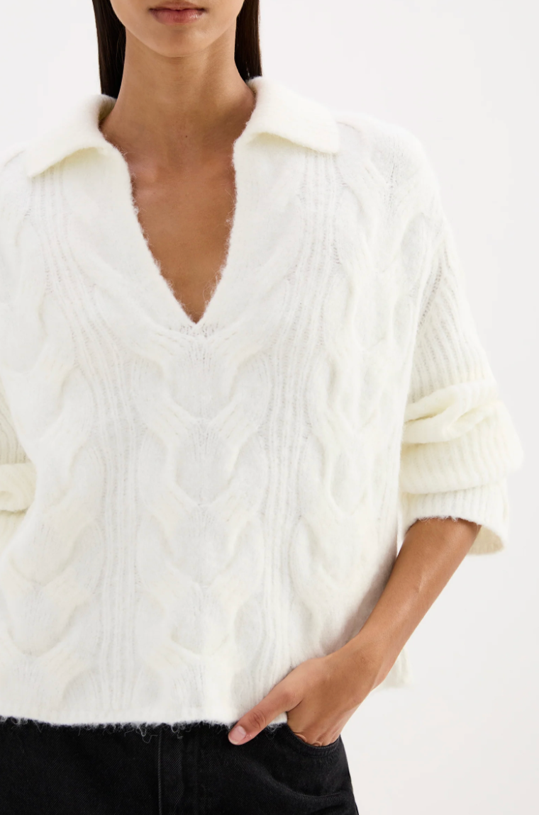 NUDE LUCY Anise Cable Knit SALT