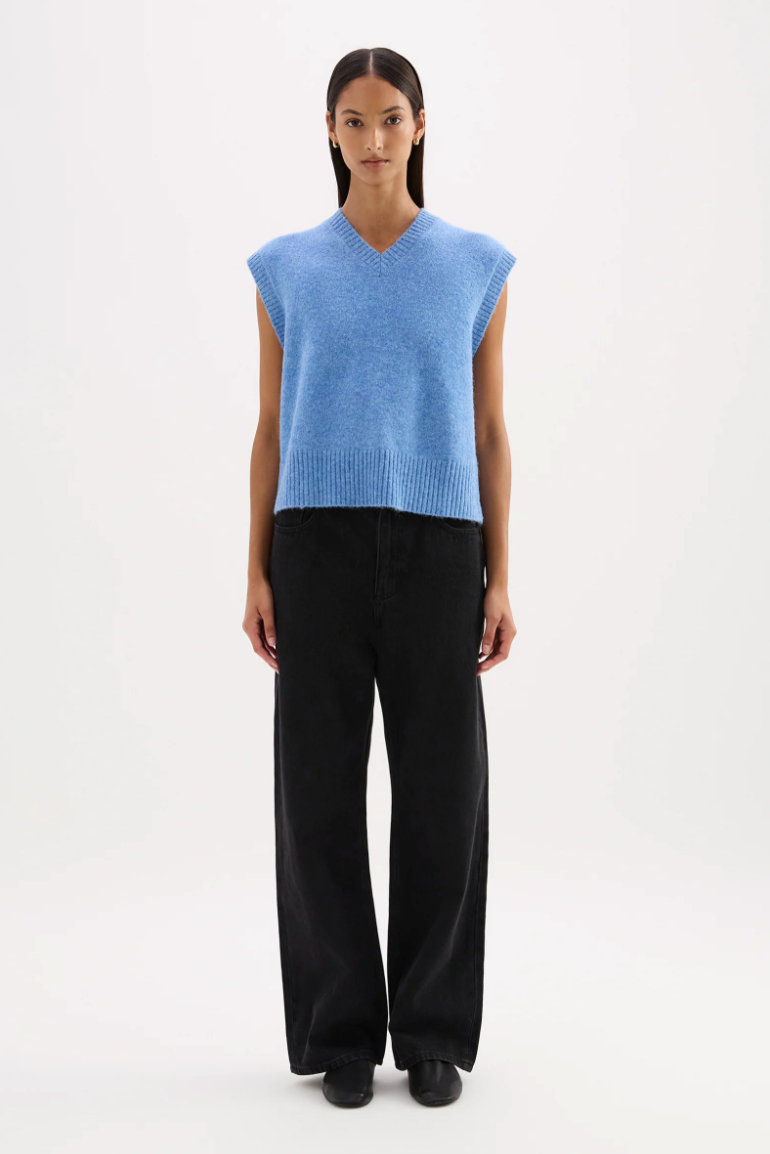 NUDE LUCY Devian Knit Vest POLAR BLUE
