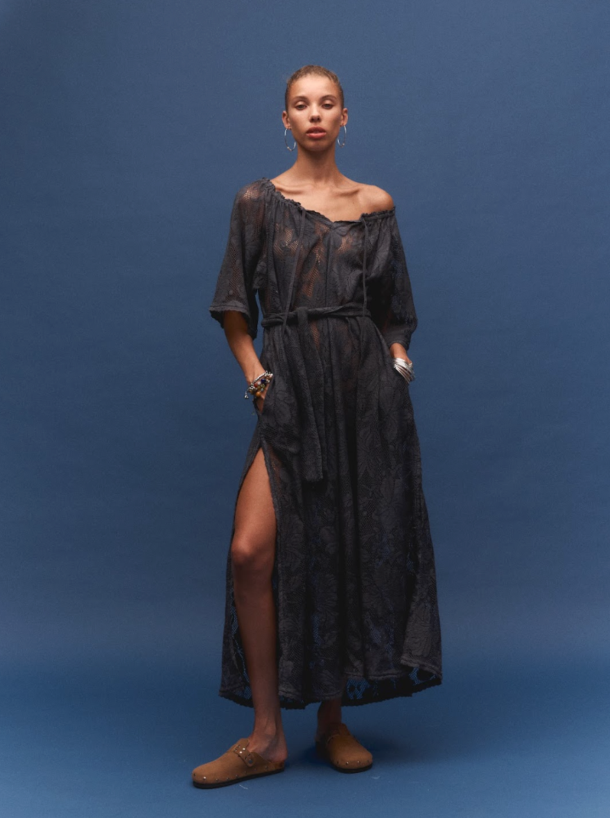 KINGA CSILLA Primavera Maxi Dress MIDNIGHT LACE