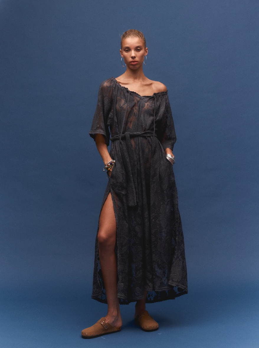 KINGA CSILLA Primavera Maxi Dress MIDNIGHT LACE