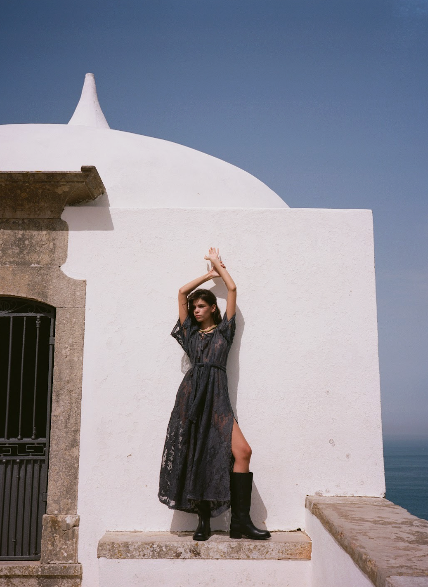 KINGA CSILLA Primavera Maxi Dress MIDNIGHT LACE