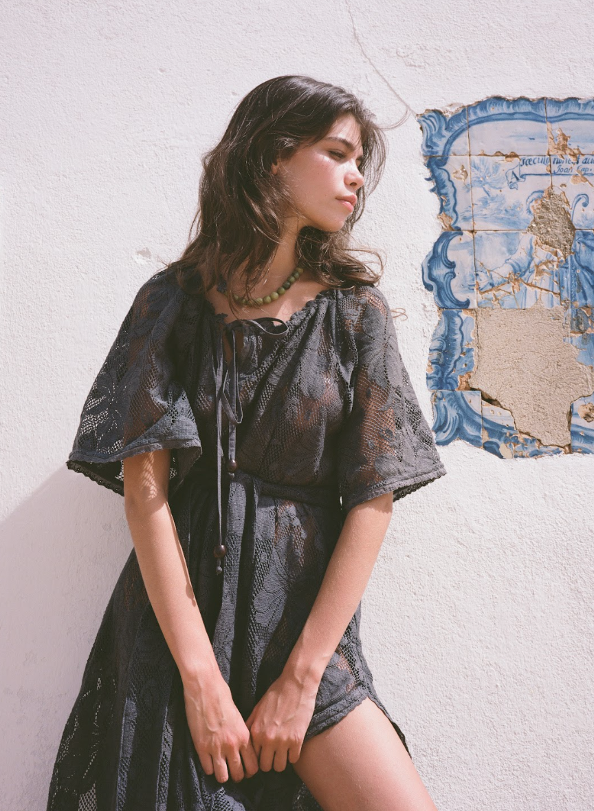 KINGA CSILLA Primavera Maxi Dress MIDNIGHT LACE