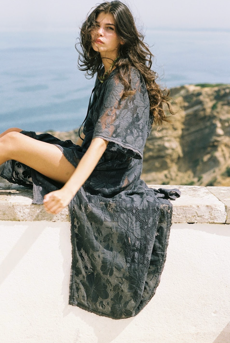 KINGA CSILLA Primavera Maxi Dress MIDNIGHT LACE