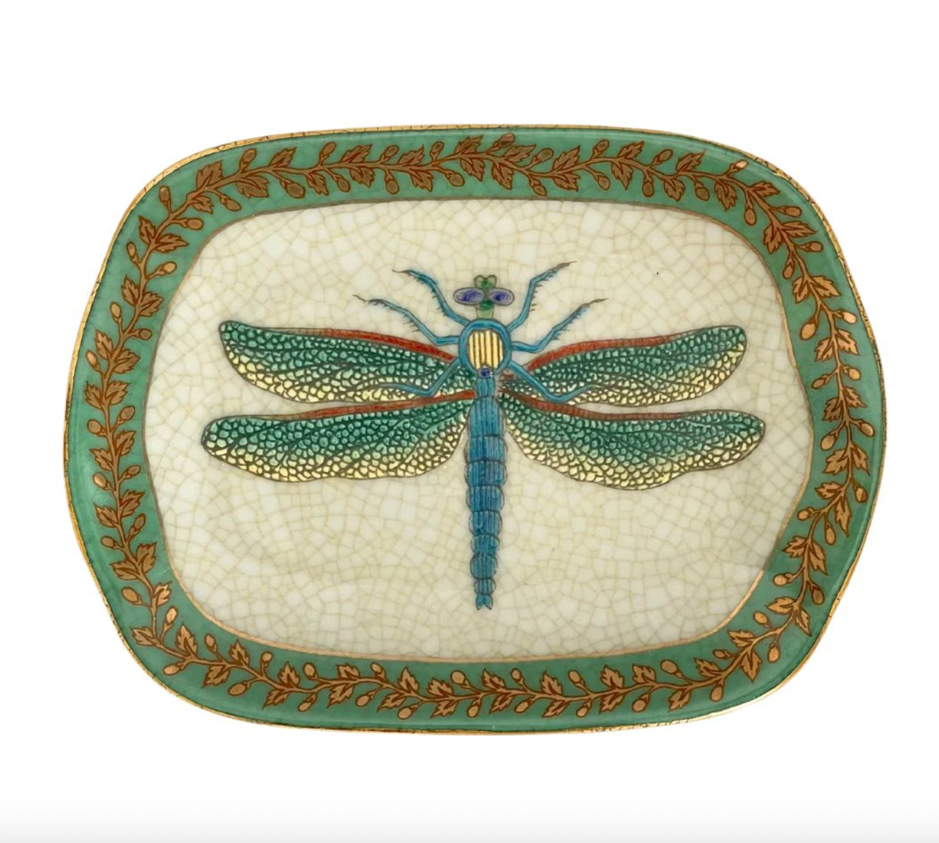 CAM Exotico Savon Dish GREEN DRAGONFLY