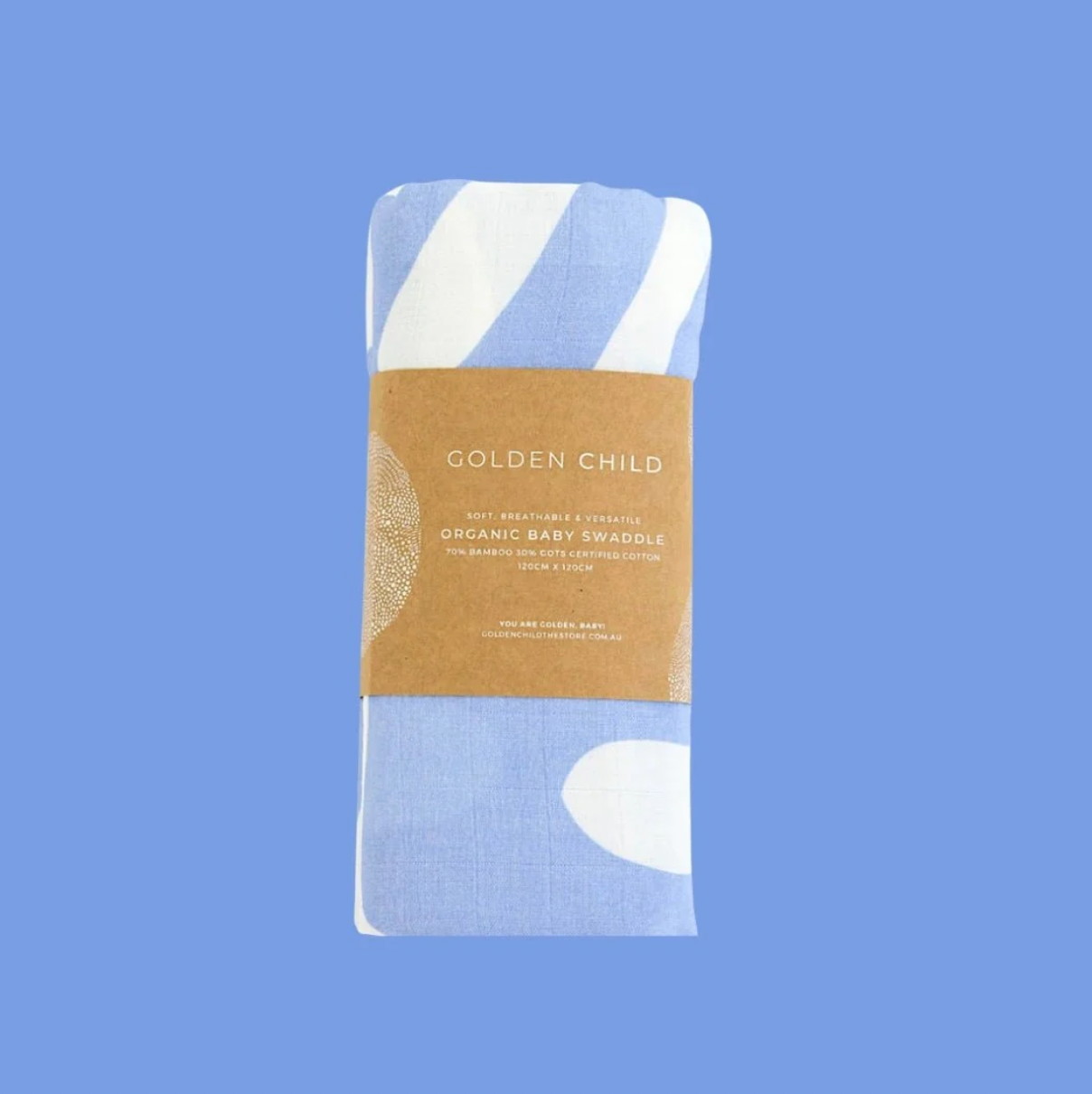 GOLDEN CHILD Holiday Swaddle GOLDEN BLUE