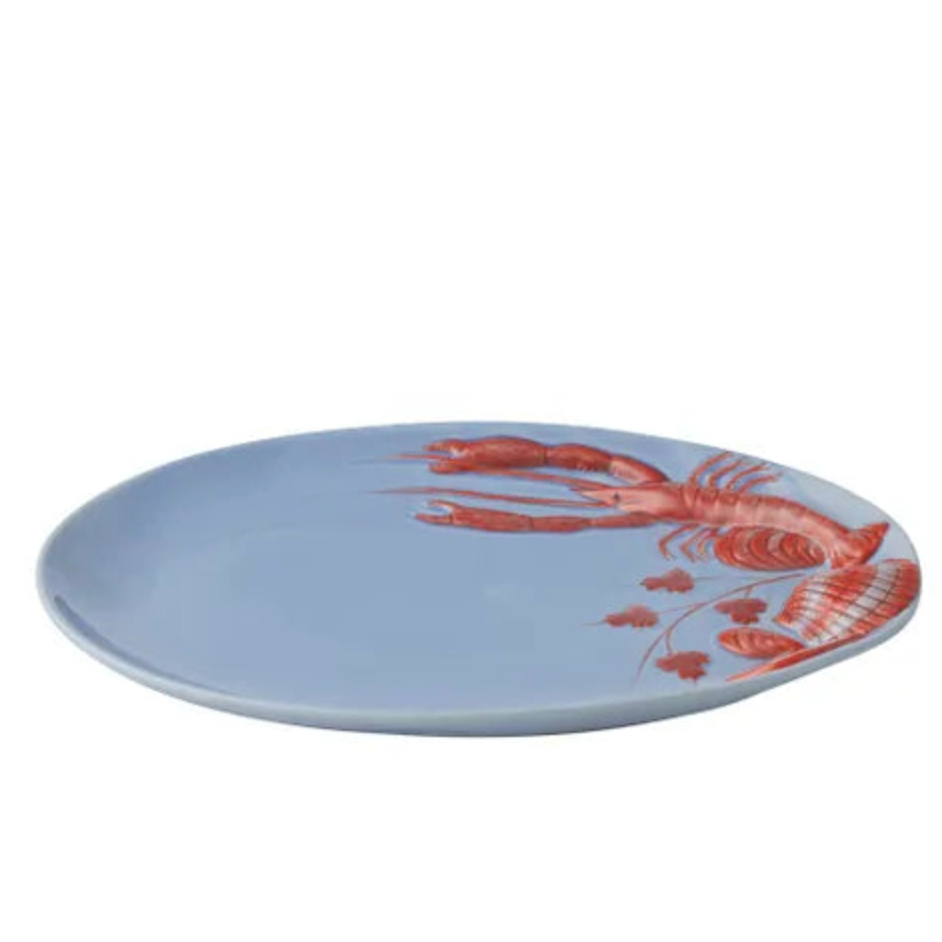 LOBSTER Sky Blue & Orange Platter LARGE