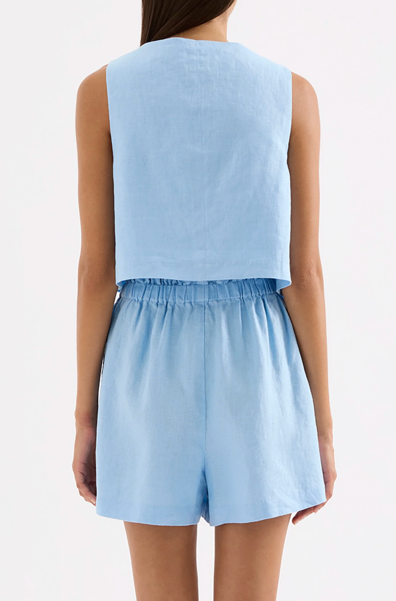 NUDE LUCY Theo Linen Top BERMUDA