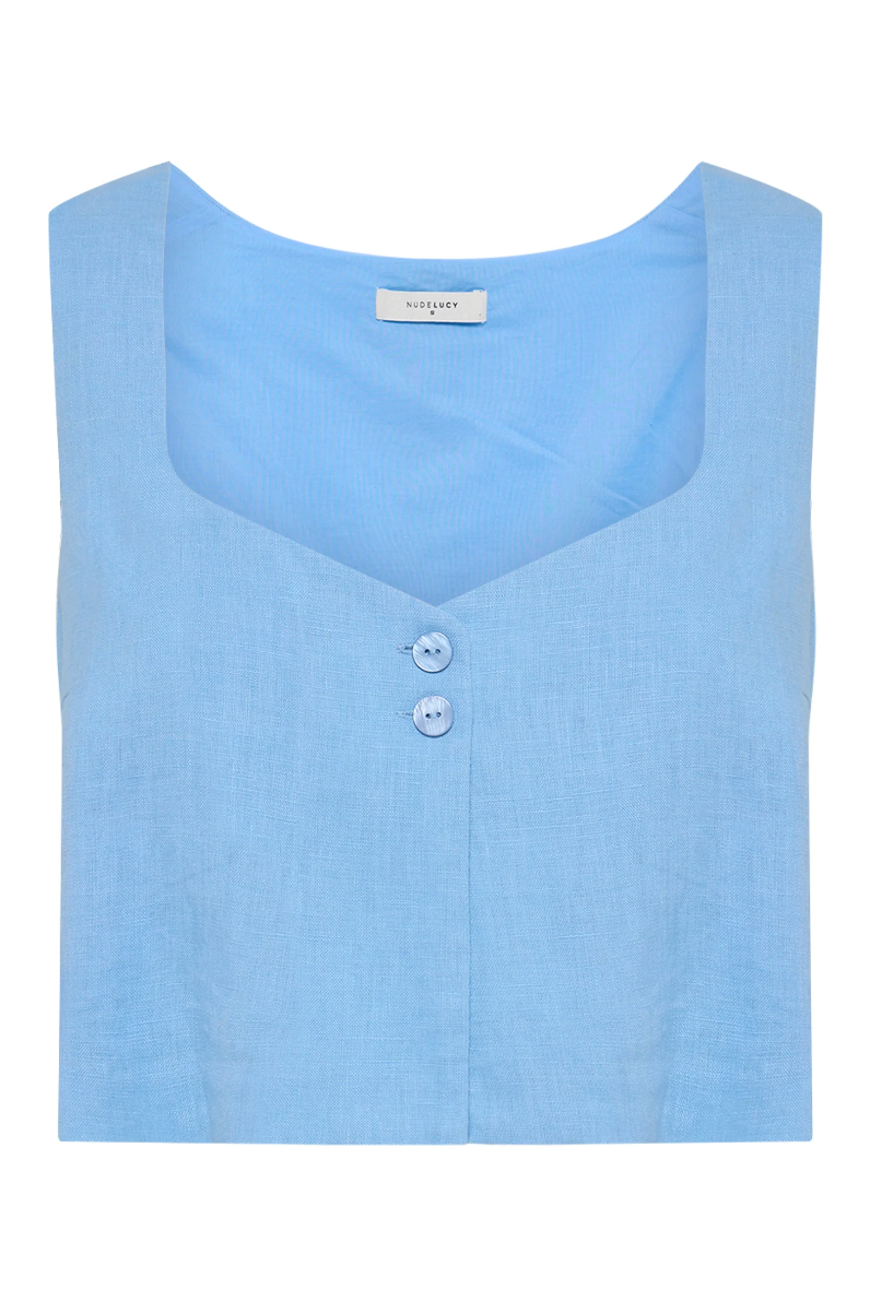 NUDE LUCY Theo Linen Top BERMUDA