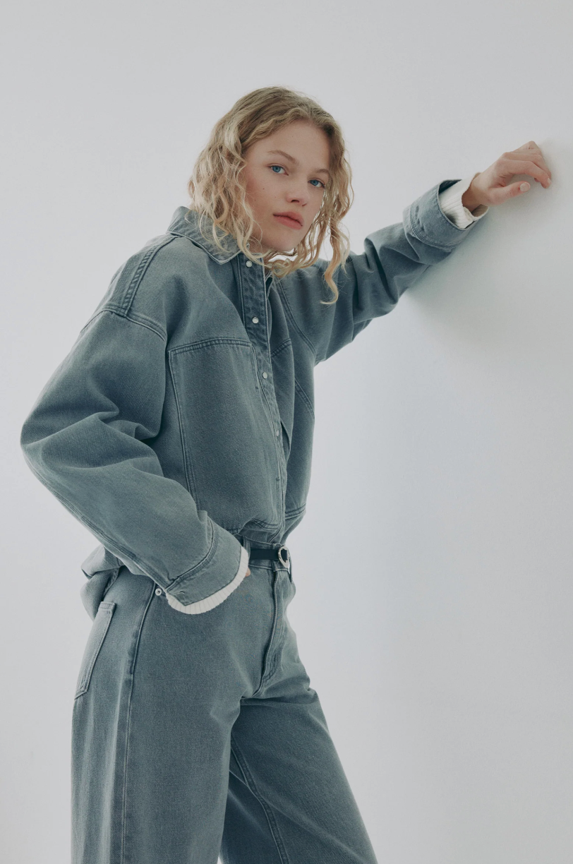 NUDE LUCY Calvi Denim Shacket STEEL