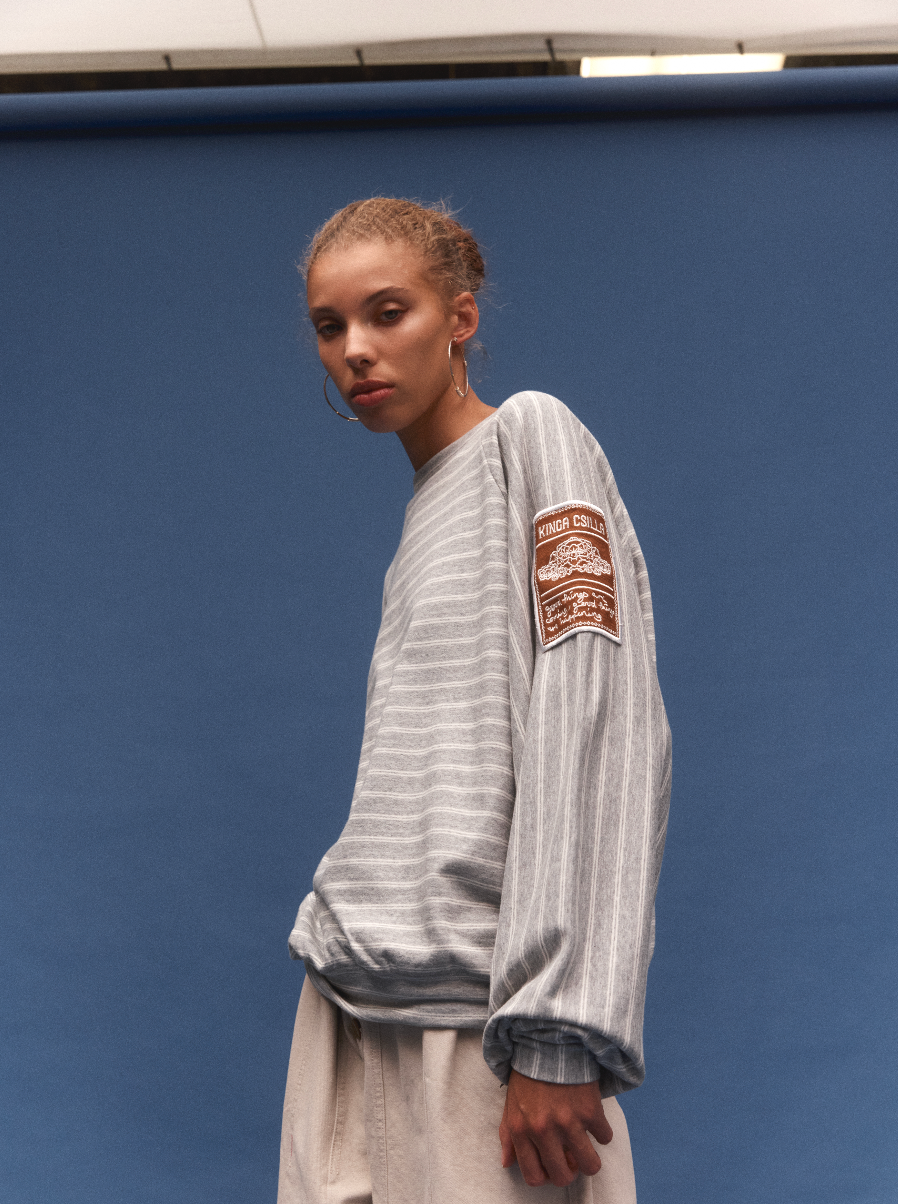 KINGA CSILLA Smoke Stripe Med Jumper