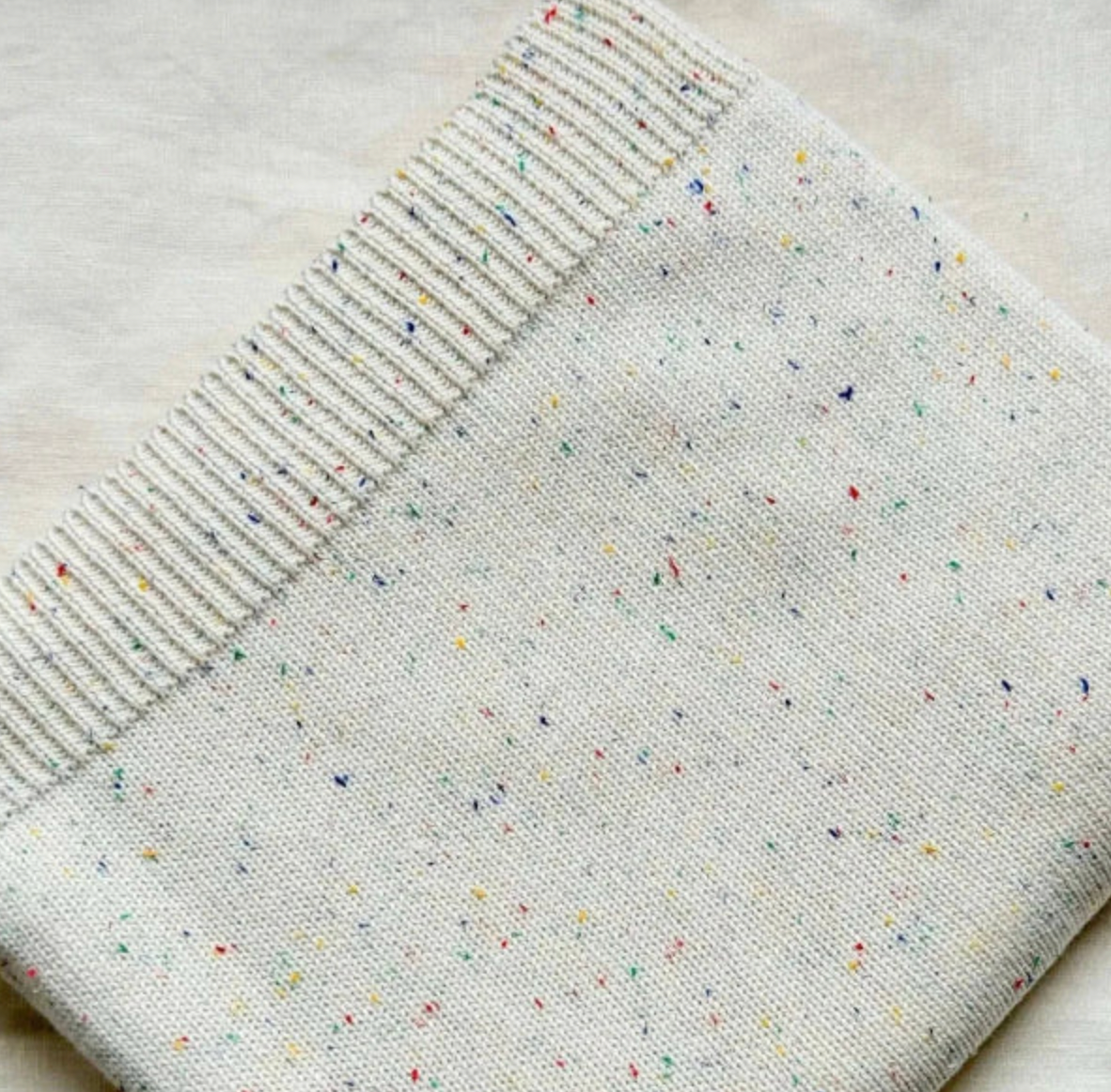 GOLDEN CHILD Rainbow Speckled Blanket MILK