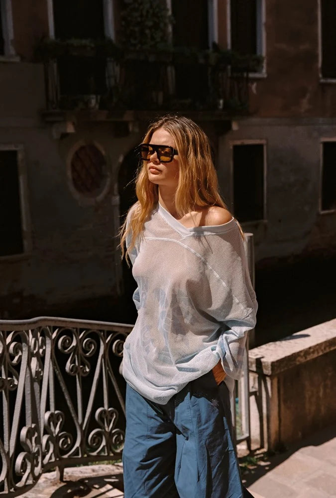 PRE ORDER 2/11 KINGA CSILLA Solana Mesh Lido Tee