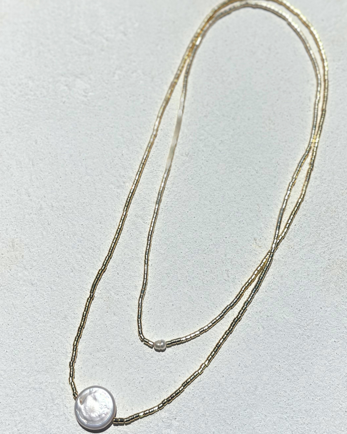 HEI TAI Soleil Gold and Pearl Necklace