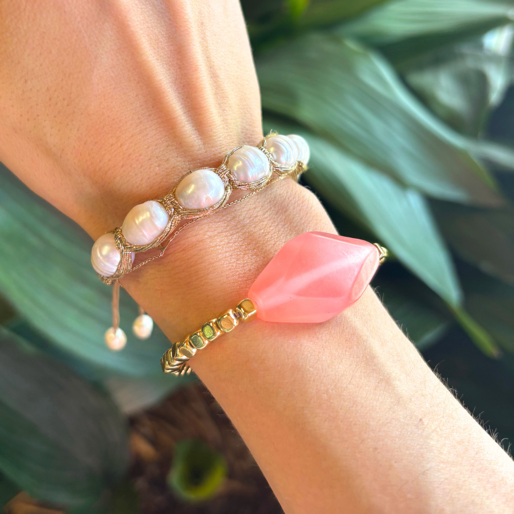 HEI TAI Gold Charm Bracelet PEACH JEWEL