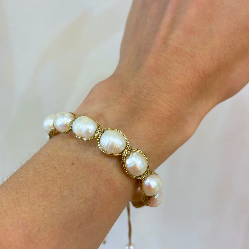 TOURISTE Sophie Pearl Bracelet Large Pearls