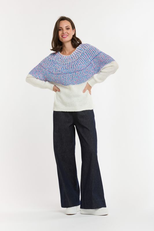 URBAN LUXURY Yoke Jumper BLUE