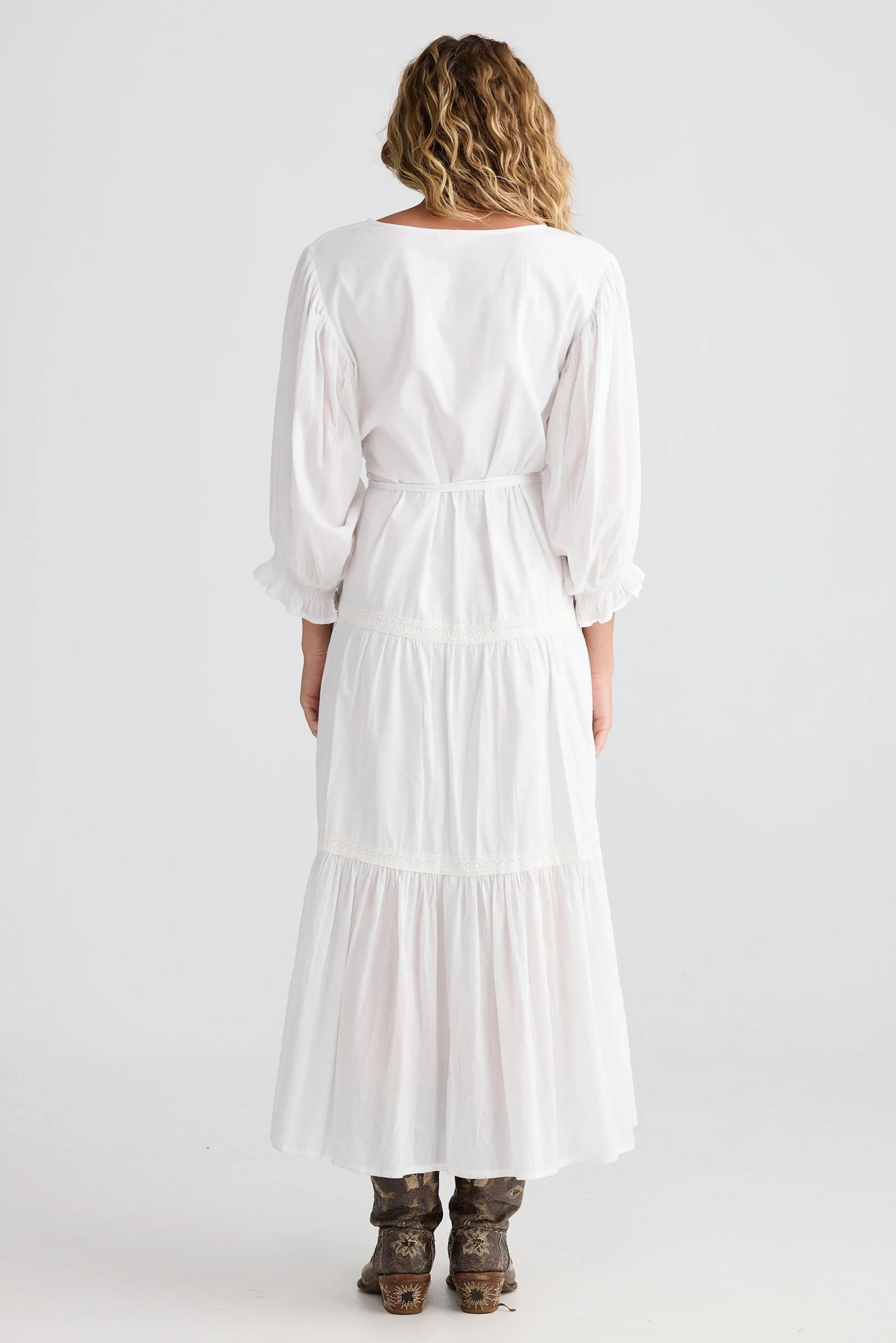 TALISMAN Lunar Wrap Dress WHITE