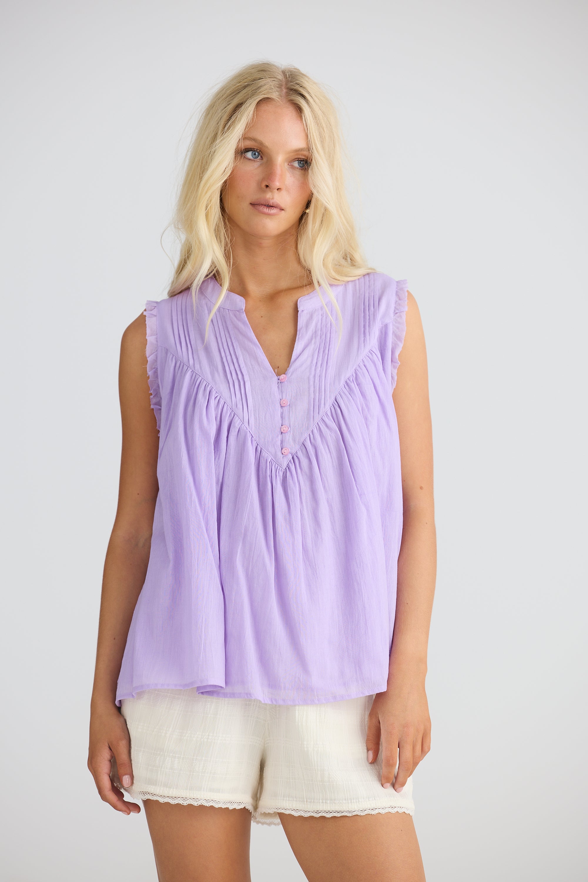 TALISMAN Sprite Sleeveless Top LILAC BREEZE