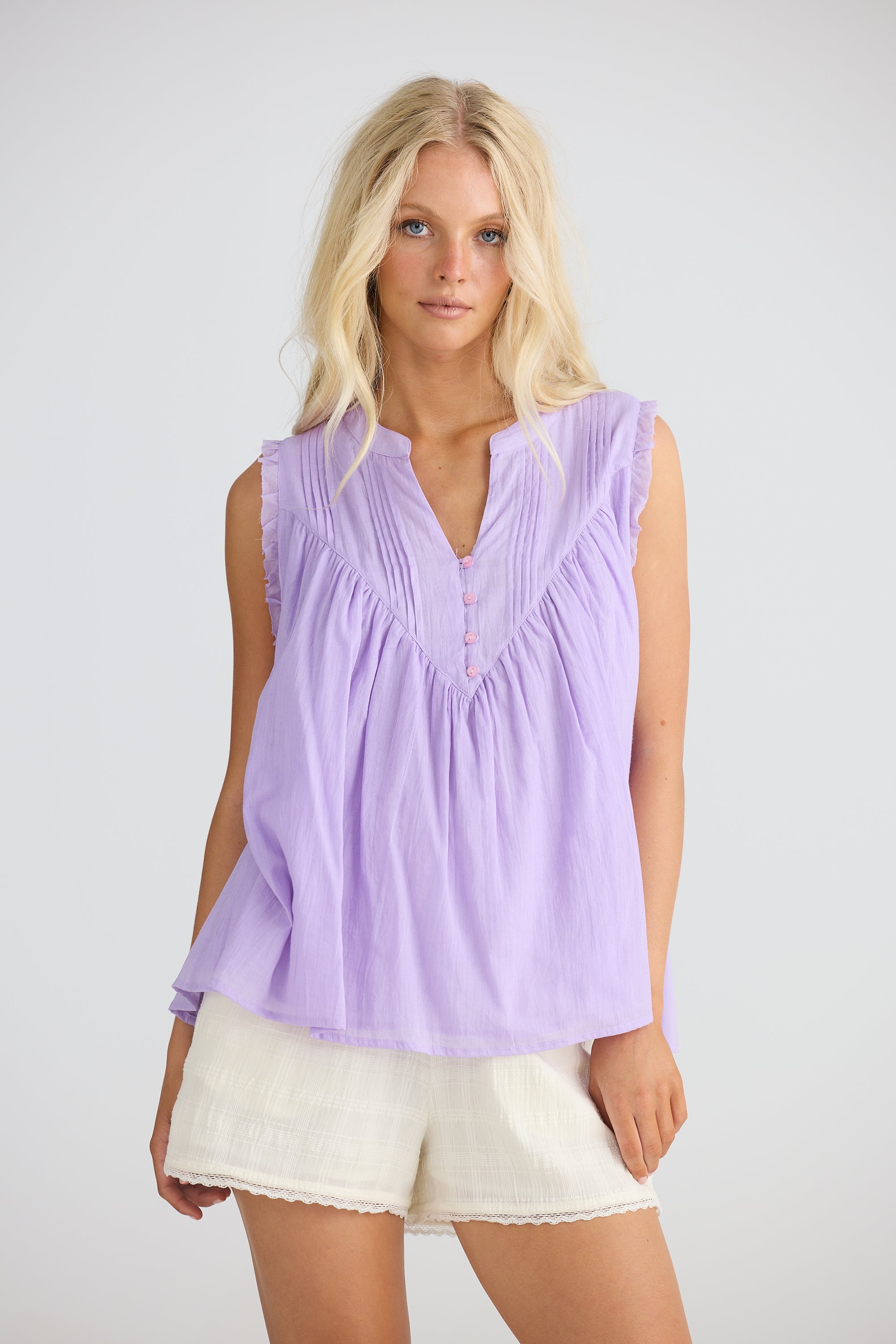 TALISMAN Sprite Sleeveless Top LILAC BREEZE