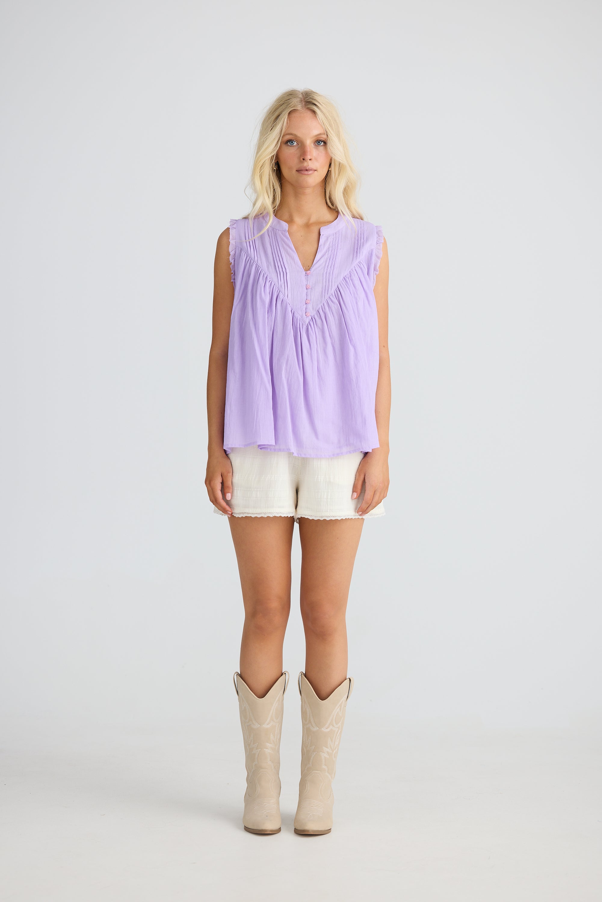 TALISMAN Sprite Sleeveless Top LILAC BREEZE