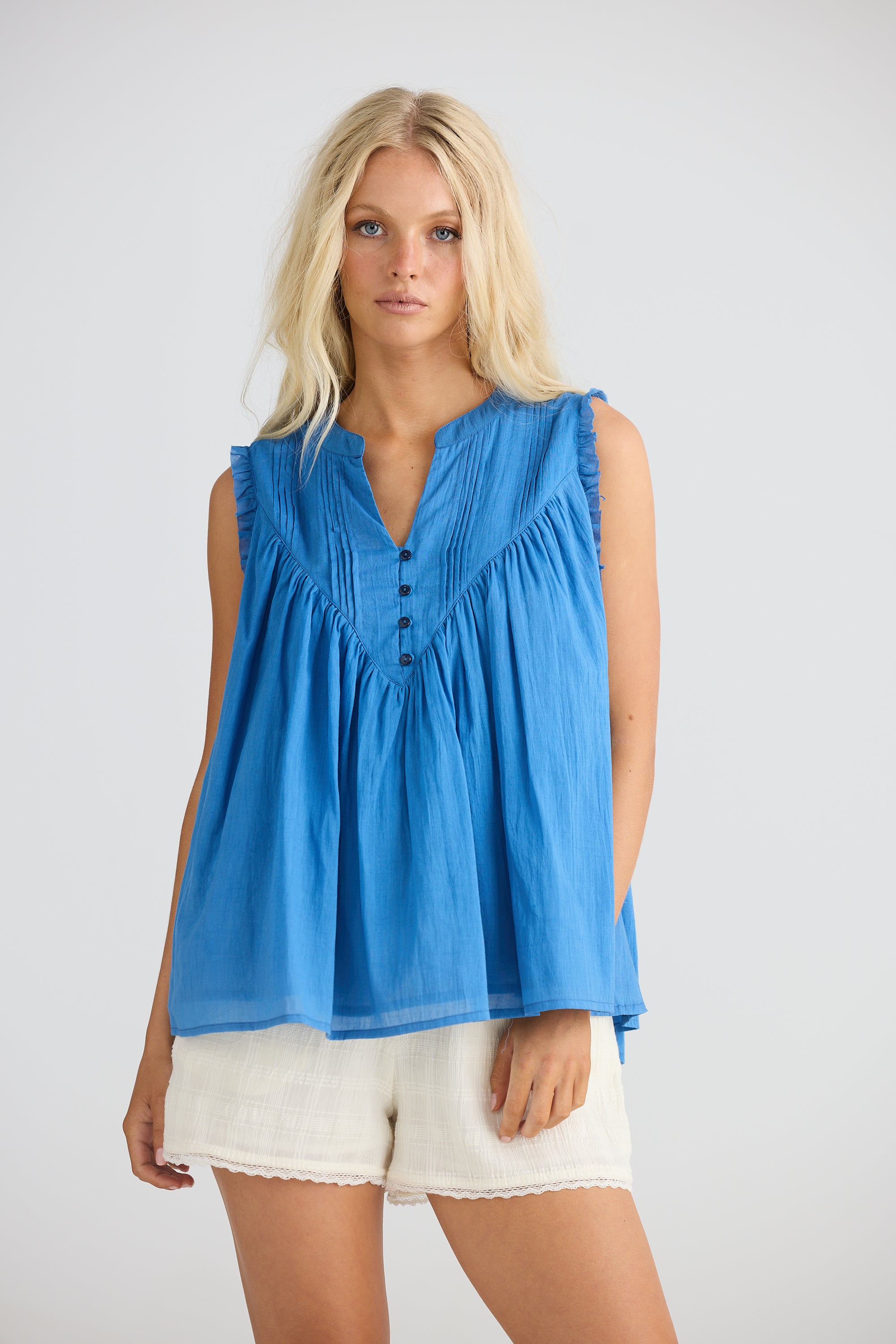 TALISMAN Sprite Sleeveless Top BLUE