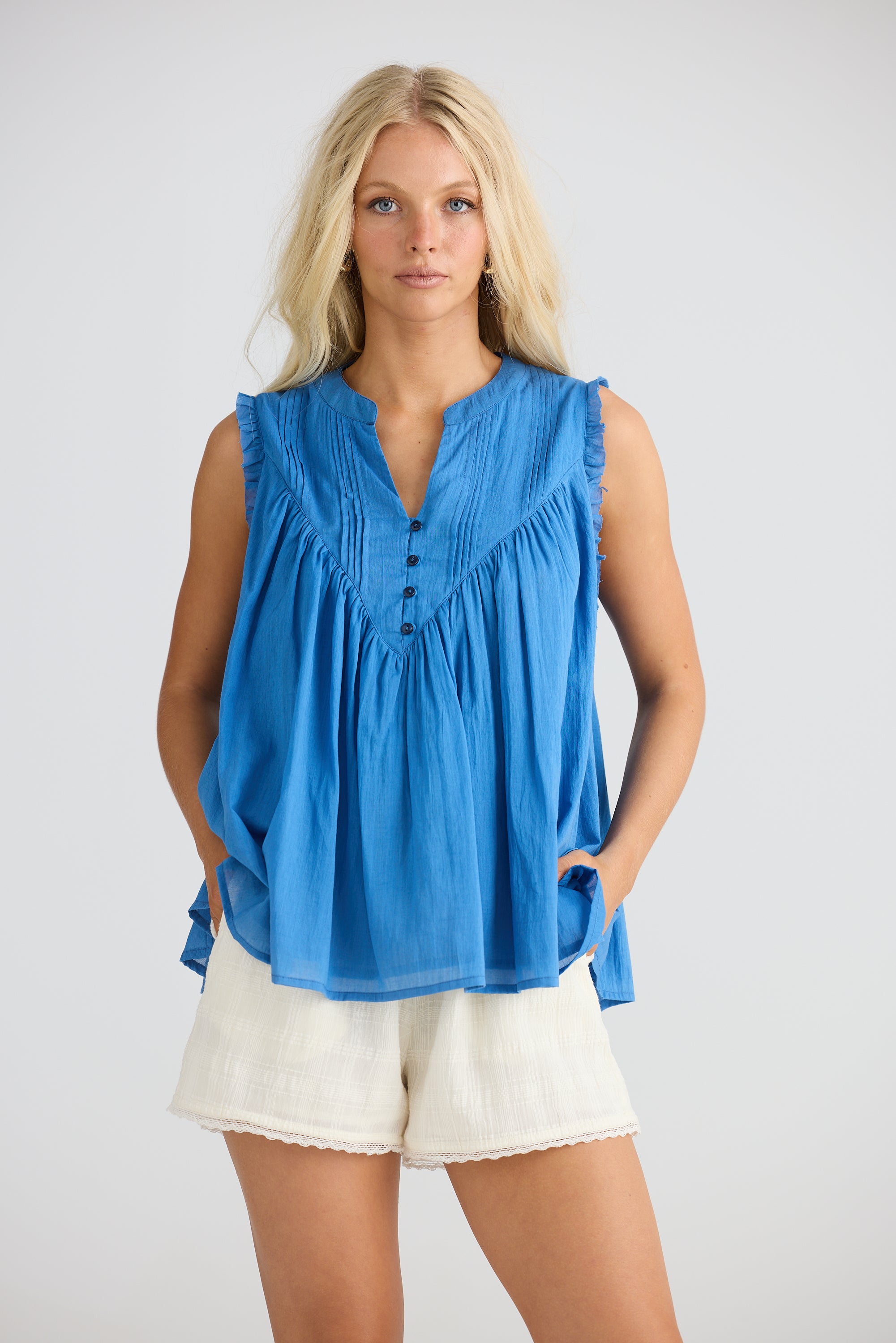 TALISMAN Sprite Sleeveless Top BLUE