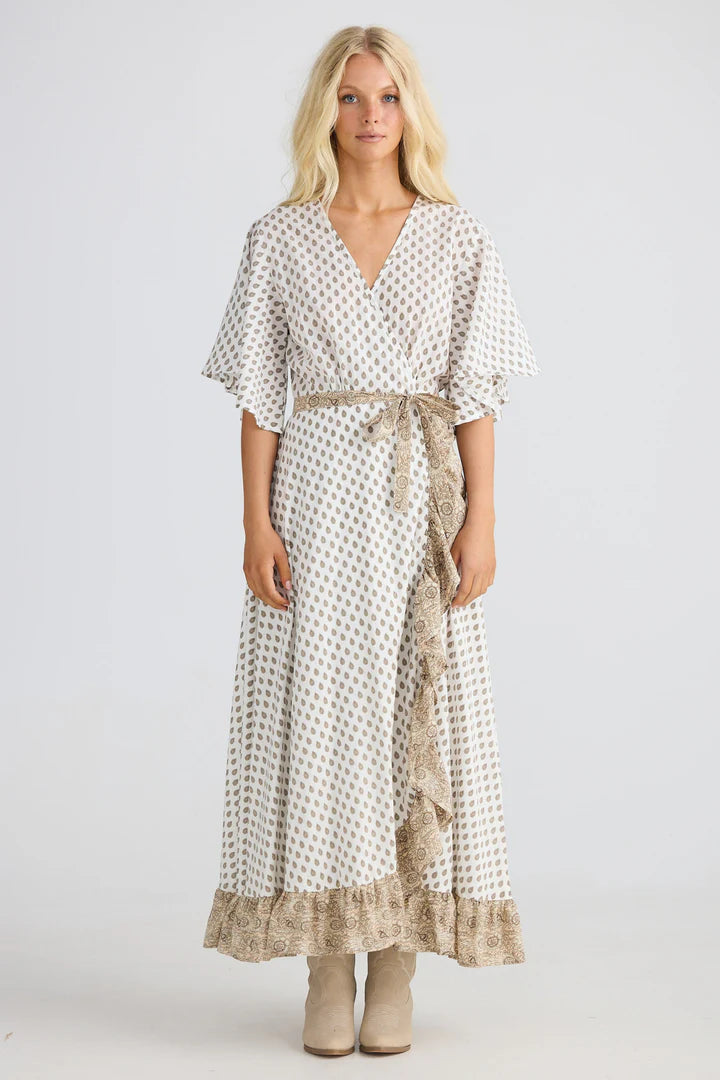 TALISMAN Daisy Wrap Dress TEMPLE