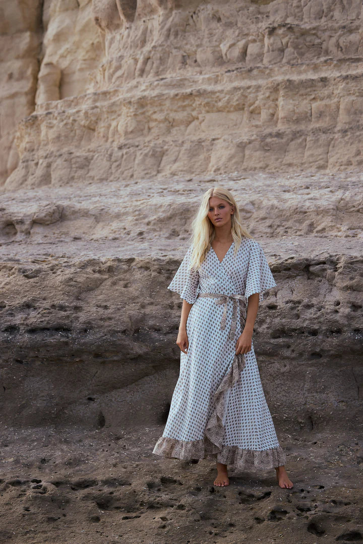 TALISMAN Daisy Wrap Dress TEMPLE