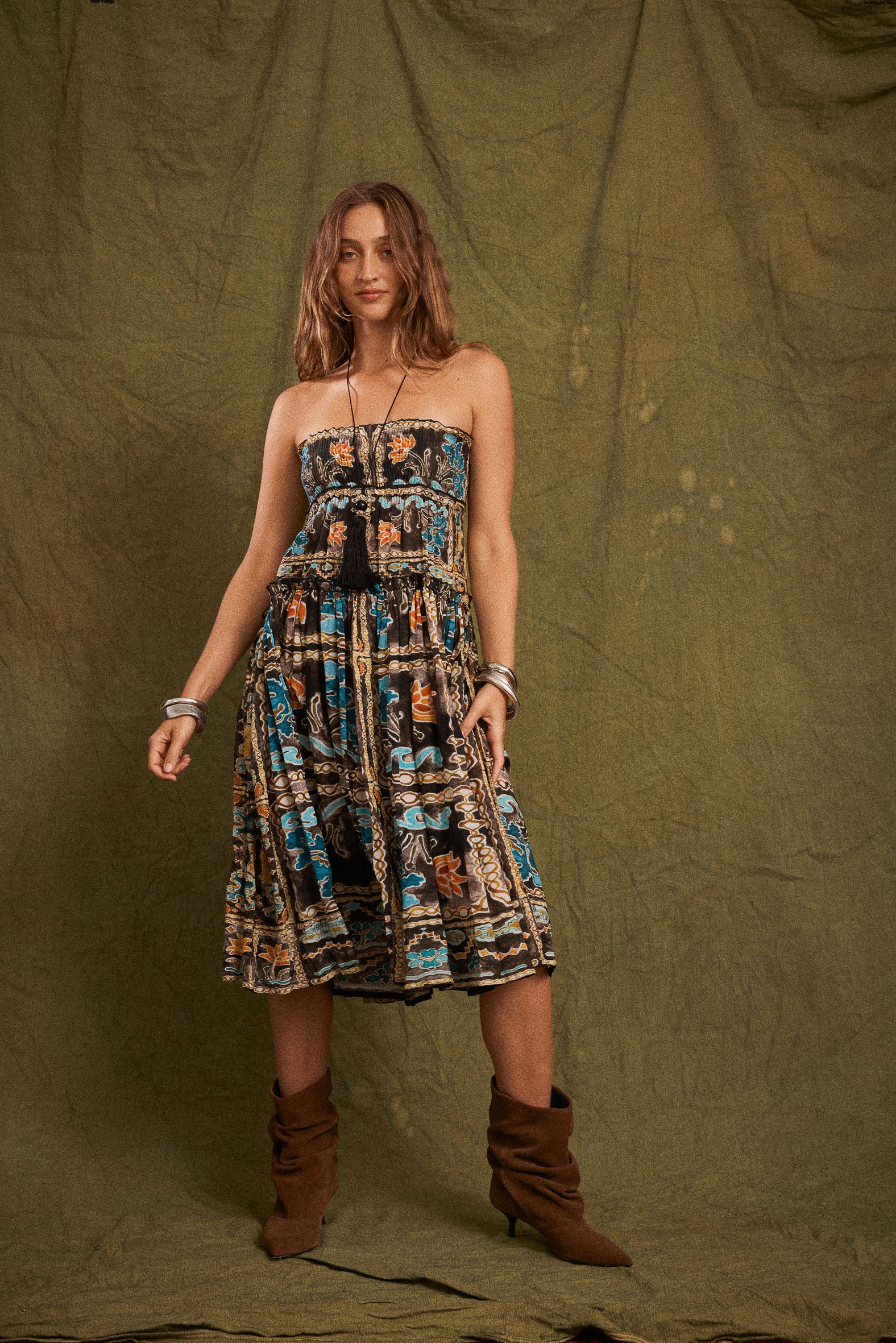 KINGA CSILLA Tatum Asa Shirred Maxi Skirt