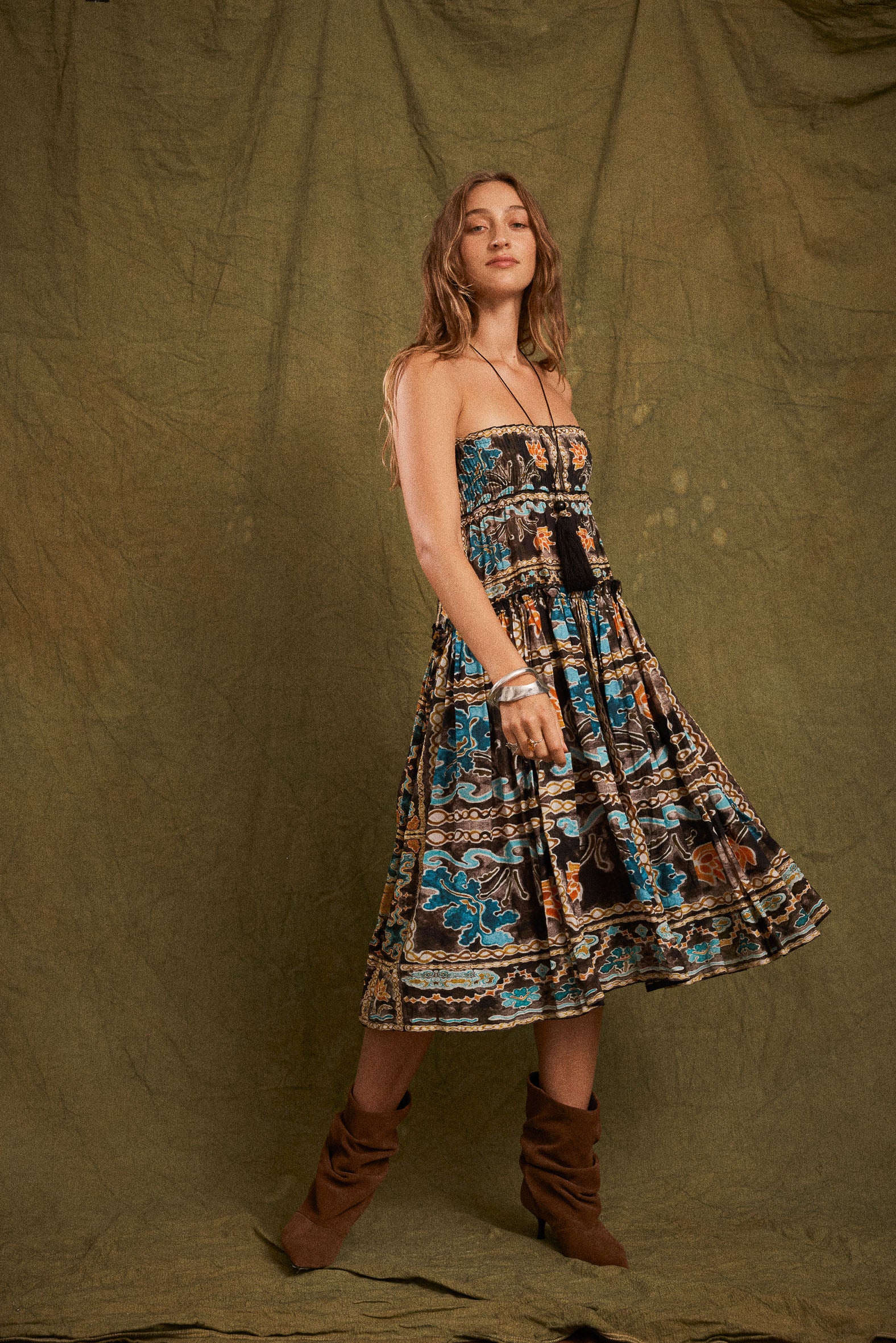 KINGA CSILLA Tatum Asa Shirred Maxi Skirt