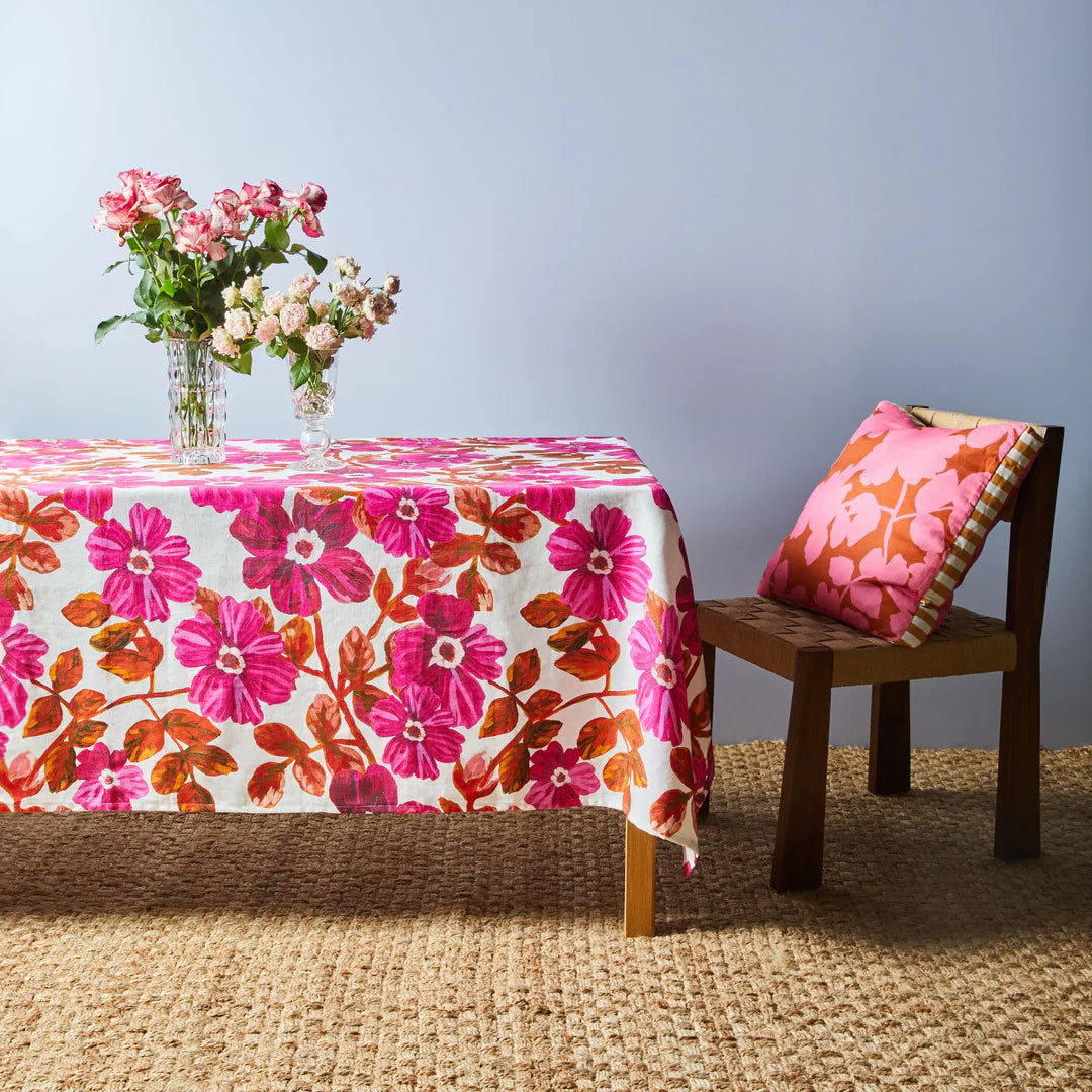 BONNIE & NEIL Medium Tablecloth ROSETTA PINK 250cm x 145cm