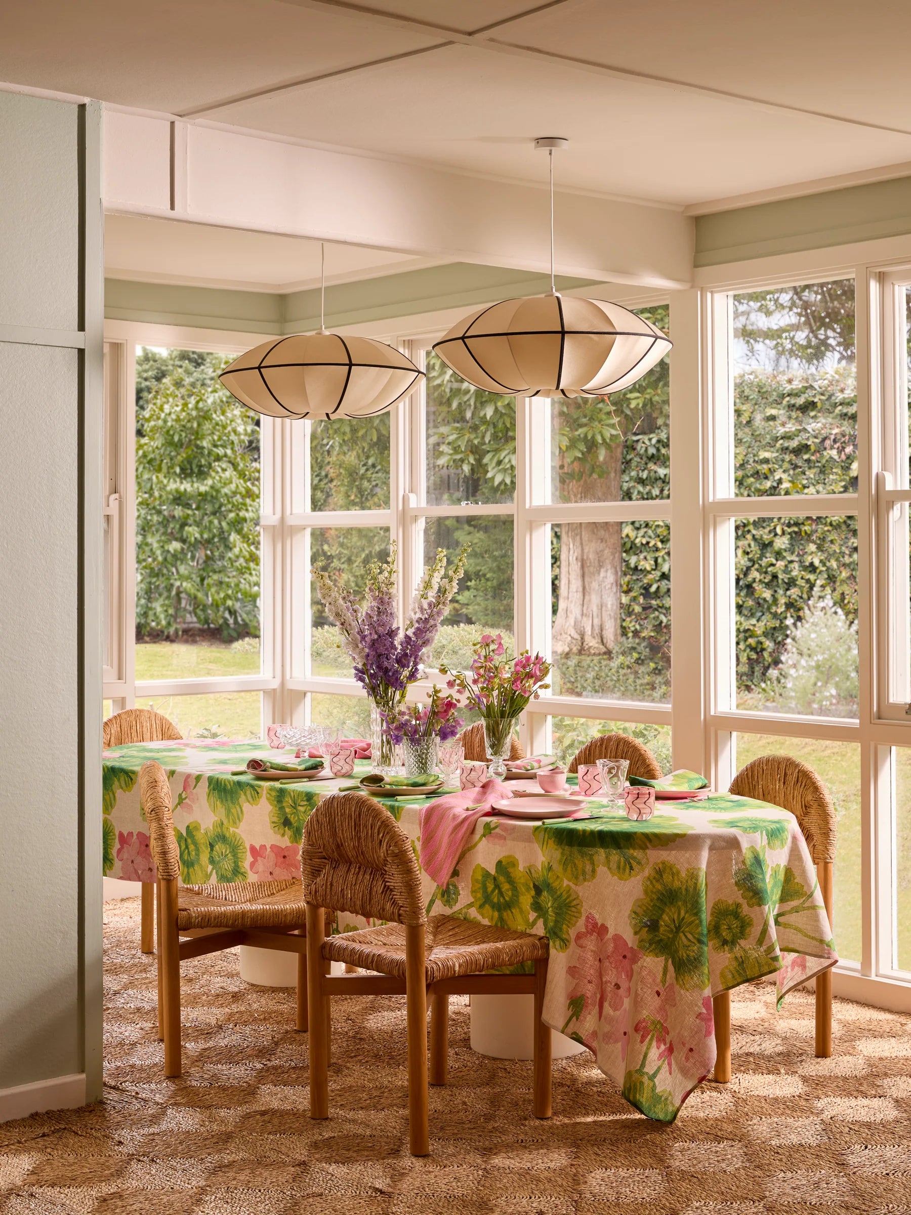 Bonnie and Neil Geranium Tablecloth MEDIUM