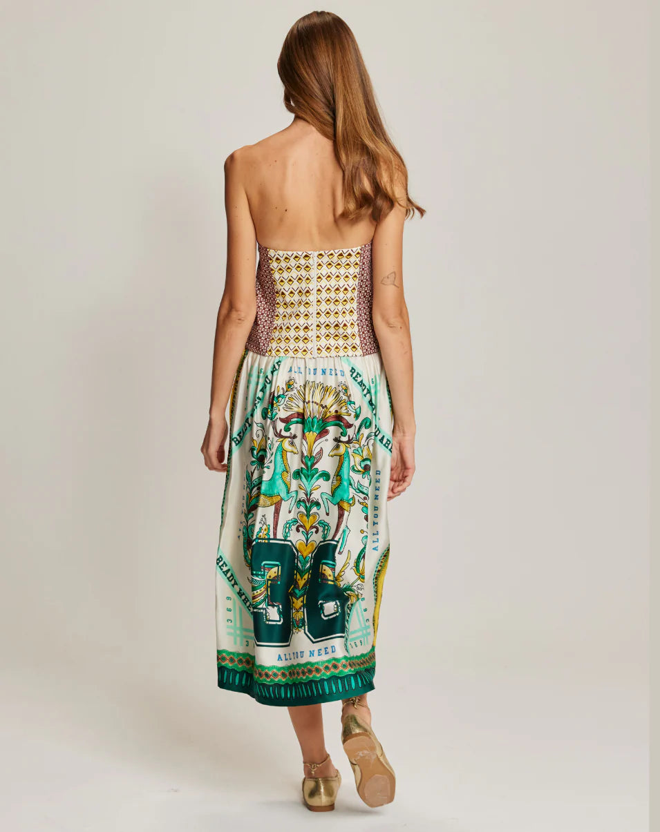 ME369 Vanessa Midi Skirt SPORTY JADE