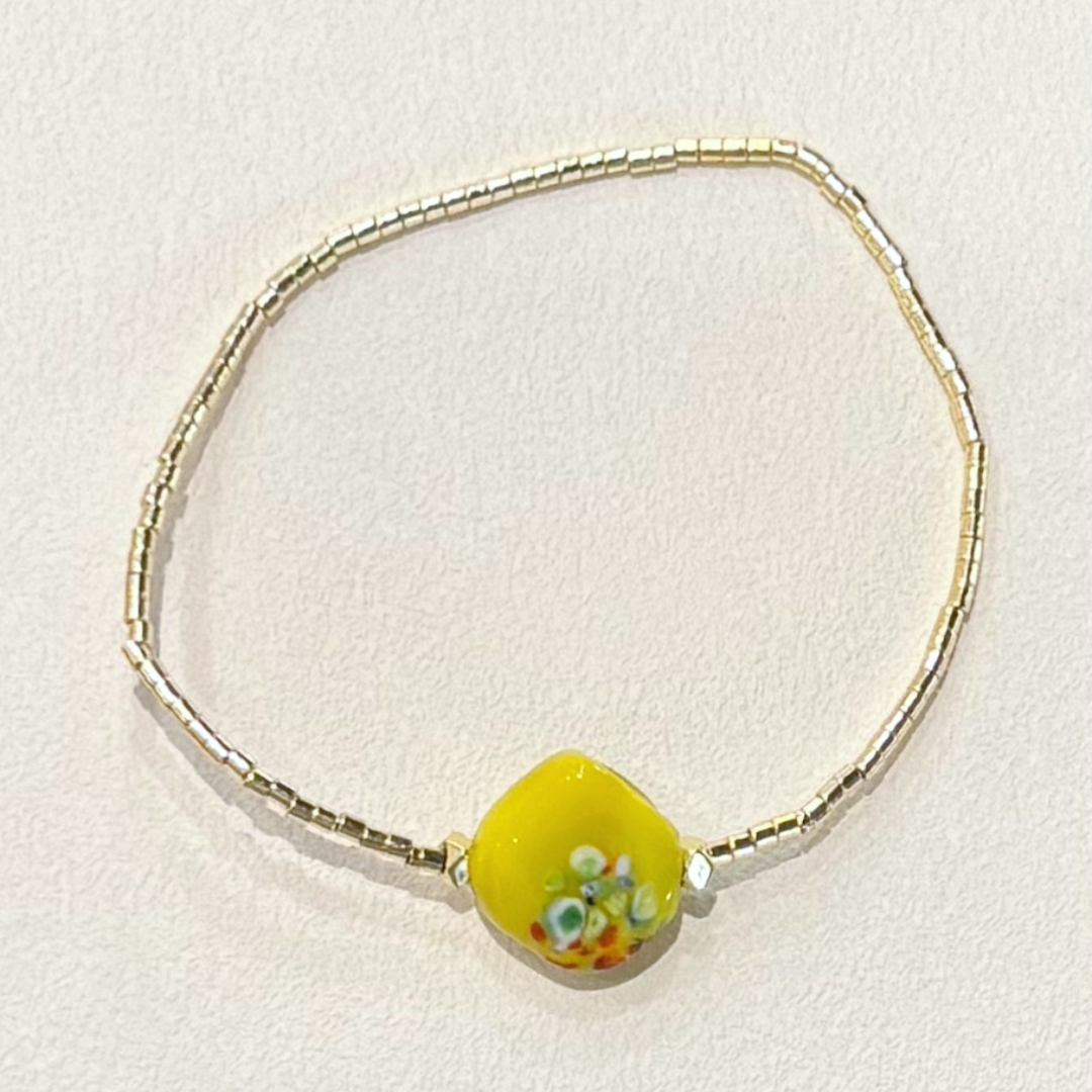 HEI TAI Gold Charm Bracelet SARI SOUL YELLOW