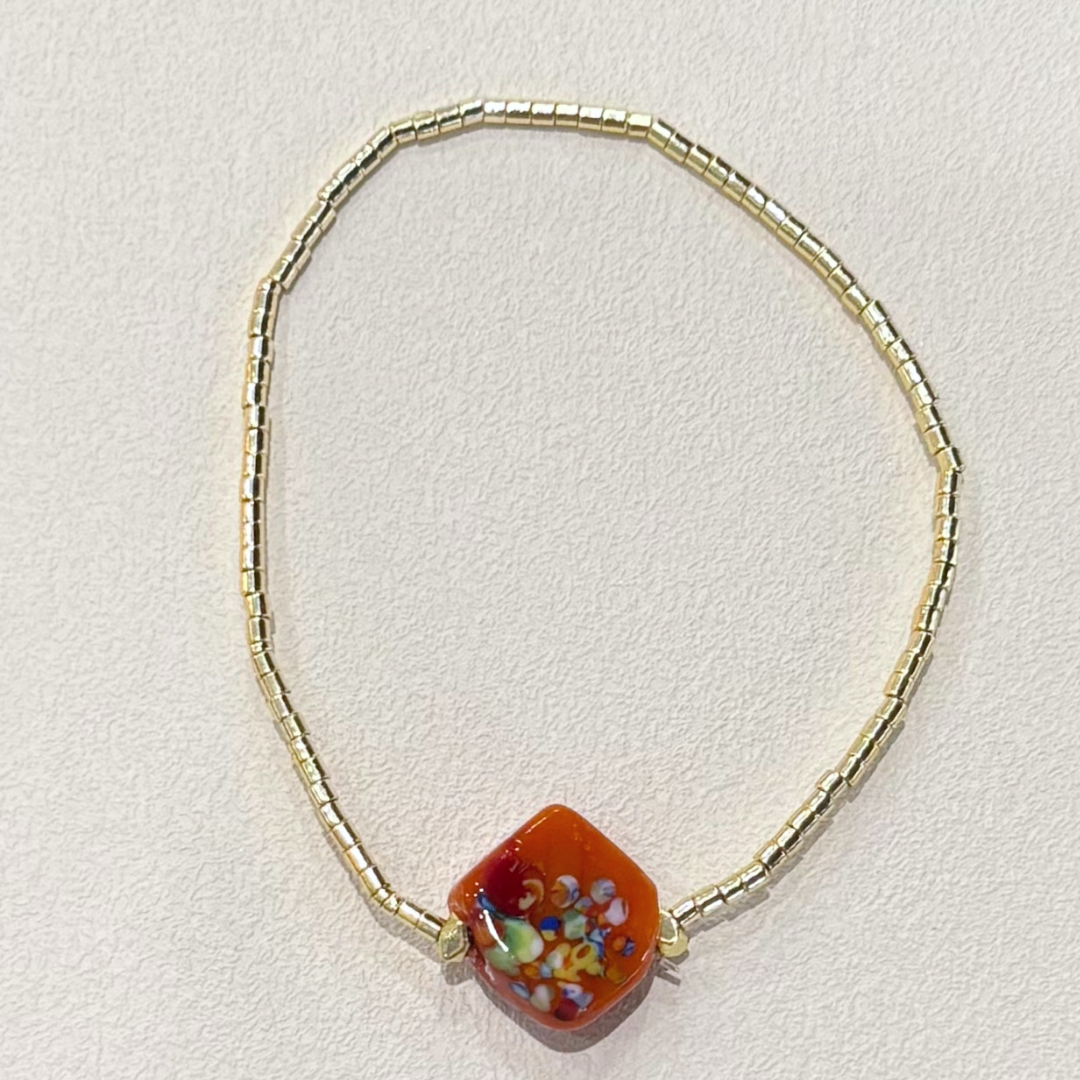 HEI TAI Gold Charm Bracelet SARI SOUL ORANGE