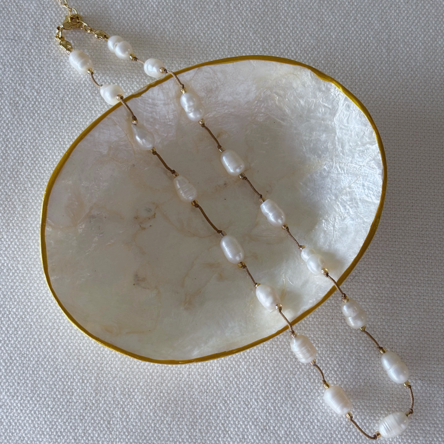 HEI TAI Spaced Choker Necklace FRESHWATER PEARLS