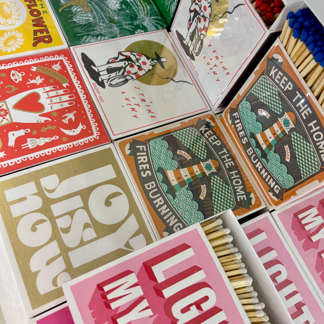 ARCHIVIST Square Box Matches JOY IS NOW