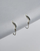 F&H STUDIOS Wave Chain Stud SILVER