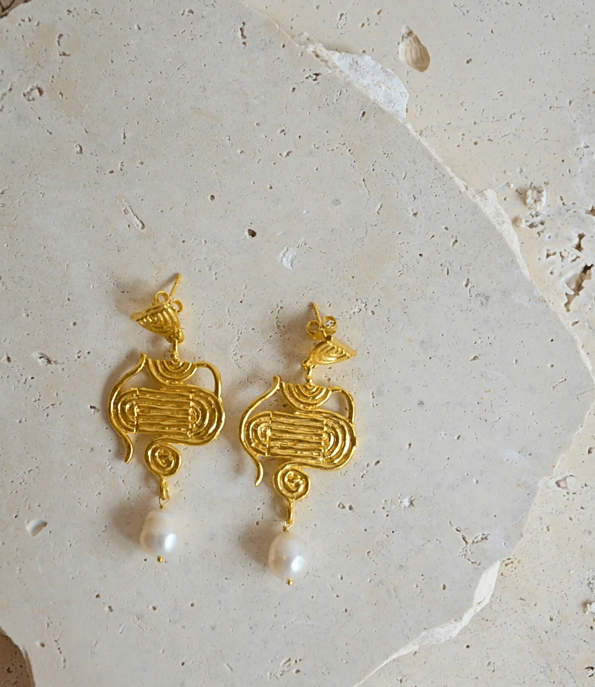 PATARA Cybele Pearl Earrings GOLD