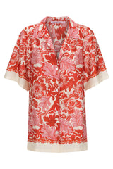 HANSEN & GRETAL Zinnia Shirt SCARLET GARDEN