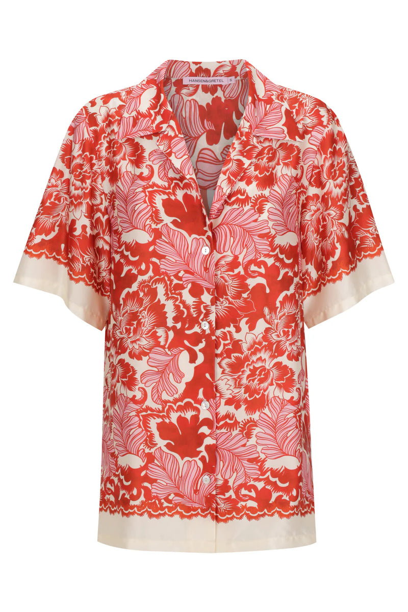 HANSEN & GRETAL Zinnia Shirt SCARLET GARDEN